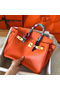 Hermes Birkin 30 Handmade Bag In Orange Epsom Leather  Replica