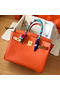Hermes Birkin 30 Handmade Bag In Orange Epsom Leather  Replica
