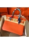 Hermes Birkin 30 Handmade Bag In Orange Epsom Leather  Replica