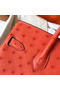 Hermes Birkin 30 Handmade Bag In Orange Ostrich Skin  Replica