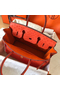 Hermes Birkin 30 Handmade Bag In Orange Ostrich Skin  Replica