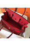 Hermes Birkin 30 Handmade Bag In Red Epsom Leather  Replica