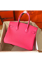Hermes Birkin 30 Handmade Bag In Rose Lipstick Epsom Leather  Replica