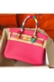 Hermes Birkin 30 Handmade Bag In Rose Lipstick Epsom Leather  Replica