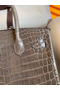 Hermes Birkin 30 Handmade Bag In Taupe Crocodile Niloticus Shiny Skin  Replica