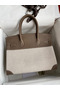 Hermes Birkin 30 Handmade Bag In Toile & Tourterelle Swift Leather  Replica