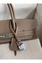Hermes Birkin 30 Handmade Bag In Toile & Tourterelle Swift Leather  Replica