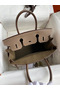 Hermes Birkin 30 Handmade Bag In Toile & Tourterelle Swift Leather  Replica