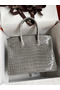Hermes Birkin 30 Handmade Bag In Tourterelle Crocodile Niloticus Shiny Skin  Replica