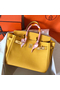 Hermes Birkin 30 Handmade Bag In Yellow Clemence Leather  Replica