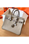 Hermes Birkin 30 Handmade Bicolor Bag In Grey Epsom Leather  Replica