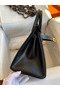 Hermes Birkin 30 Retourne Handmade Bag In Black Box Calfskin  Replica