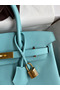 Hermes Birkin 30 Retourne Handmade Bag In Blue Atoll Epsom Calfskin  Replica