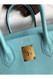 Hermes Birkin 30 Retourne Handmade Bag In Blue Atoll Epsom Calfskin  Replica
