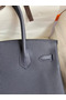 Hermes Birkin 30 Retourne Handmade Bag In Blue Nuit Clemence Leather  Replica