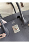 Hermes Birkin 30 Retourne Handmade Bag In Blue Nuit Clemence Leather  Replica