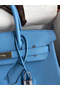 Hermes Birkin 30 Retourne Handmade Bag In Blue Paradise Clemence Leather  Replica