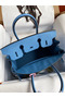 Hermes Birkin 30 Retourne Handmade Bag In Blue Paradise Clemence Leather  Replica