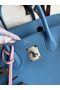 Hermes Birkin 30 Retourne Handmade Bag In Blue Paradise Clemence Leather  Replica