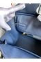 Hermes Birkin 30 Retourne Handmade Bag In Blue Saphir Clemence Leather  Replica