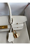 Hermes Birkin 30 Retourne Handmade Bag In Craie Clemence Leather  Replica