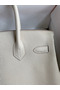 Hermes Birkin 30 Retourne Handmade Bag In Craie Clemence Leather  Replica