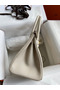 Hermes Birkin 30 Retourne Handmade Bag In Craie Clemence Leather  Replica