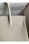Hermes Birkin 30 Retourne Handmade Bag In Craie Epsom Calfskin  Replica