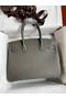 Hermes Birkin 30 Retourne Handmade Bag In Etain Epsom Calfskin  Replica