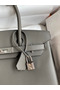 Hermes Birkin 30 Retourne Handmade Bag In Etain Epsom Calfskin  Replica