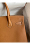 Hermes Birkin 30 Retourne Handmade Bag In Gold Epsom Calfskin  Replica