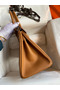 Hermes Birkin 30 Retourne Handmade Bag In Gold Epsom Calfskin  Replica
