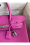 Hermes Birkin 30 Retourne Handmade Bag In Magnolia Clemence Leather  Replica