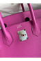 Hermes Birkin 30 Retourne Handmade Bag In Magnolia Clemence Leather  Replica