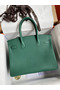 Hermes Birkin 30 Retourne Handmade Bag In Malachite Clemence Leather  Replica