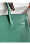 Hermes Birkin 30 Retourne Handmade Bag In Malachite Clemence Leather  Replica