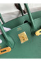 Hermes Birkin 30 Retourne Handmade Bag In Malachite Clemence Leather  Replica