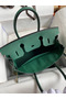 Hermes Birkin 30 Retourne Handmade Bag In Malachite Clemence Leather  Replica