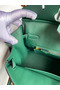 Hermes Birkin 30 Retourne Handmade Bag In Malachite Clemence Leather  Replica