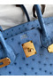 Hermes Birkin 30 Retourne Handmade Bag In Mykonos Ostrich Leather  Replica