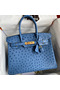 Hermes Birkin 30 Retourne Handmade Bag In Mykonos Ostrich Leather  Replica