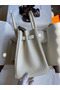 Hermes Birkin 30 Retourne Handmade Bag In Nata Clemence Leather  Replica
