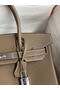 Hermes Birkin 30 Retourne Handmade Bag In Taupe Clemence Leather  Replica
