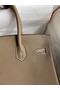Hermes Birkin 30 Retourne Handmade Bag In Taupe Clemence Leather  Replica