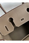 Hermes Birkin 30 Retourne Handmade Bag In Taupe Clemence Leather  Replica