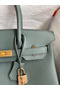 Hermes Birkin 30 Retourne Handmade Bag In Vert Amande Clemence Leather  Replica