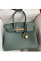 Hermes Birkin 30 Retourne Handmade Bag In Vert Amande Clemence Leather  Replica