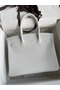 Hermes Birkin 30 Retourne Handmade Bag In White Epsom Calfskin  Replica