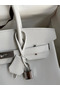 Hermes Birkin 30 Retourne Handmade Bag In White Epsom Calfskin  Replica