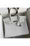 Hermes Birkin 30 Retourne Handmade Bag In White Epsom Calfskin  Replica